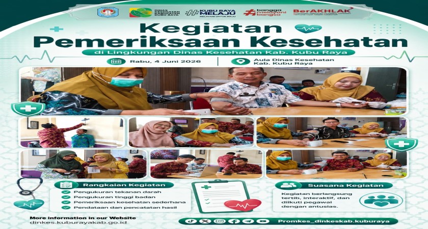 Cek Kesehatan Lingkungan Dinas Kesehatan Kabupaten Kubu Raya