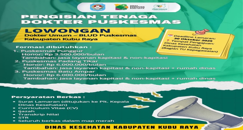 Pengunguman Lowongan Dokter Umum
