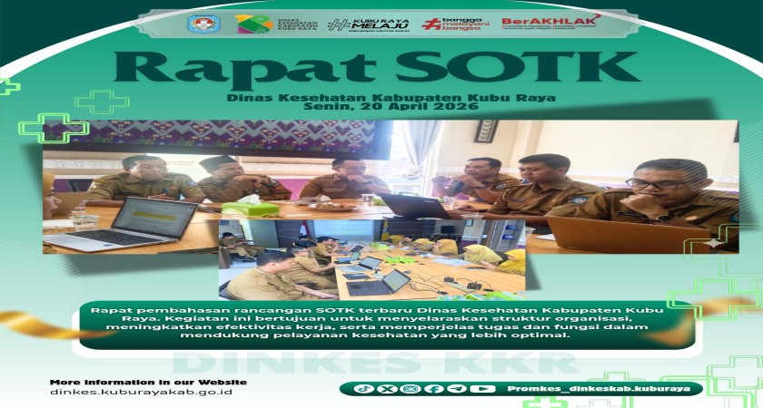 Rapat Rancangan SOTK Dinas Kesehatan Kubu Raya