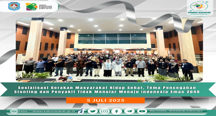 Plt Kepala Dinas Kesehatan Kubu Raya Berikan Sambutan dalam Sosialisasi Germas 