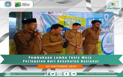 Pembukaan Lomba Tenis Meja Peringatan Hari Kesehatan Nasional