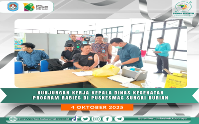 Kunjungan Kerja Kepala Dinas Kesehatan Kubu Raya Terkait Program Rabies di Puskesmas Sungai Durian