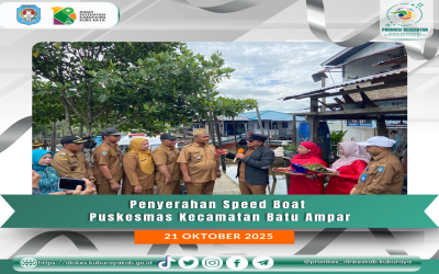 Penyerahan Speed Boat di Kecamatan Batu Ampar