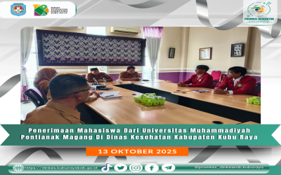 Penerimaan Mahasiswa Magang Dari Universitas Muhammadiyah Pontianak di Dinas Kesehatan Kabupaten Kubu Raya