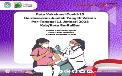 Data Capaian Vaksinasi Per-Tanggal 11 Januari 2023 Kab/Kota Se-Kalimantan Barat