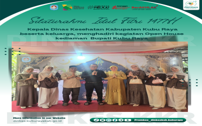 Kepala Dinas Kesehatan Kabupaten Kubu Raya beserta keluarga, menghadiri kegiatan Open House