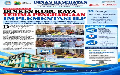 Dinas Kesehatan Kabupaten Kubu Raya Menerima Penghargaan